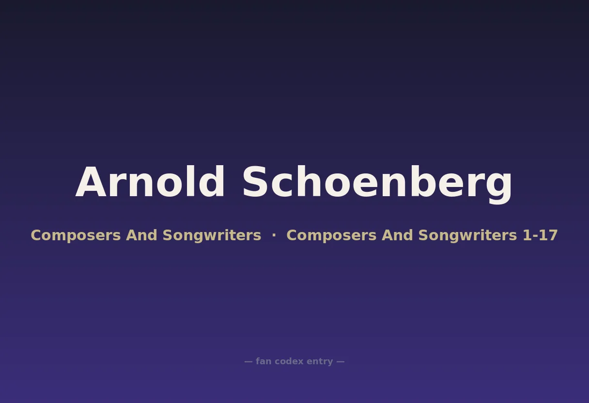 Arnold Schoenberg
